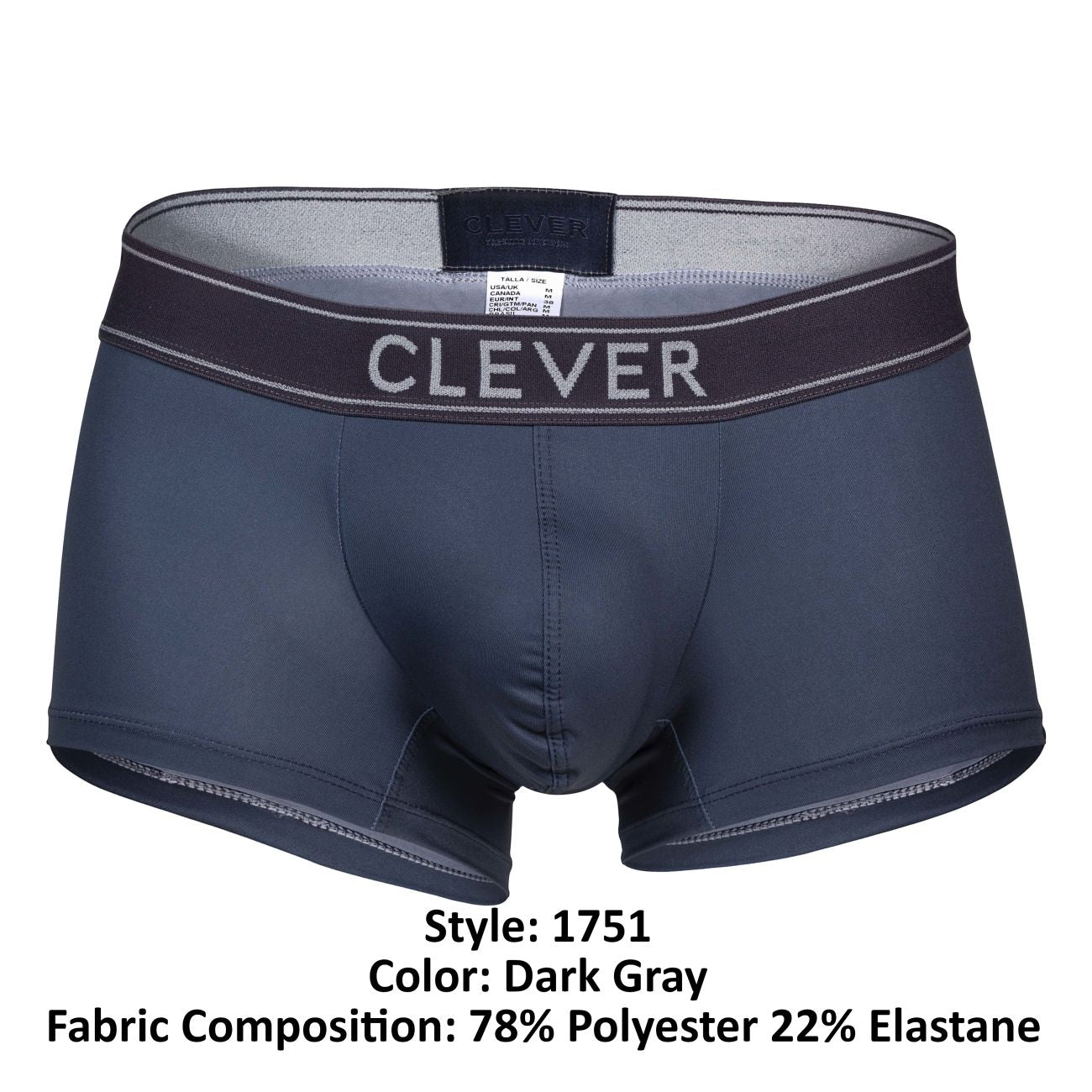 Clever 1751 Craftiness Trunks Color Dark Gray