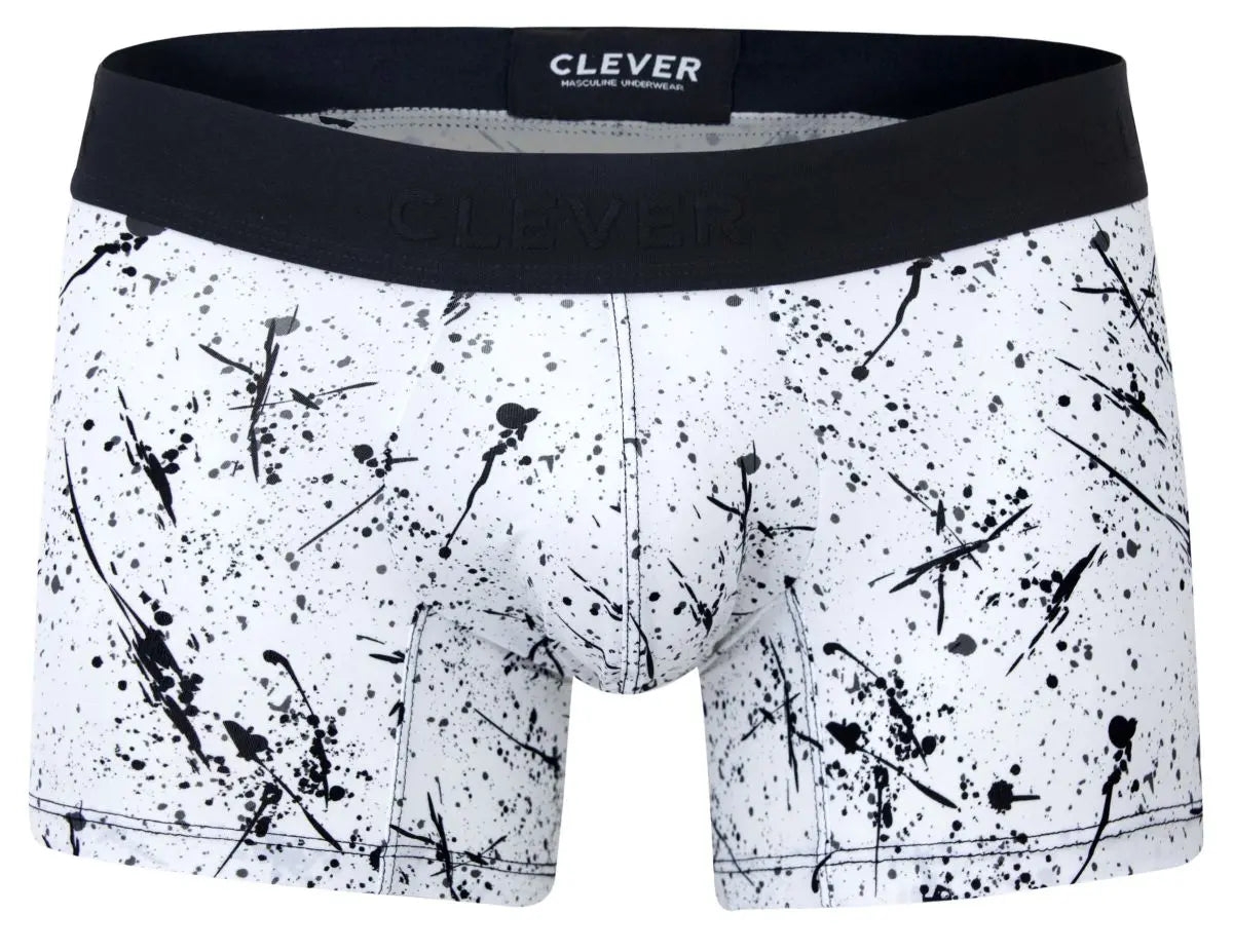 Calzoncillos bóxer para hombre Clever Moda 2050 Brochazos color negro
