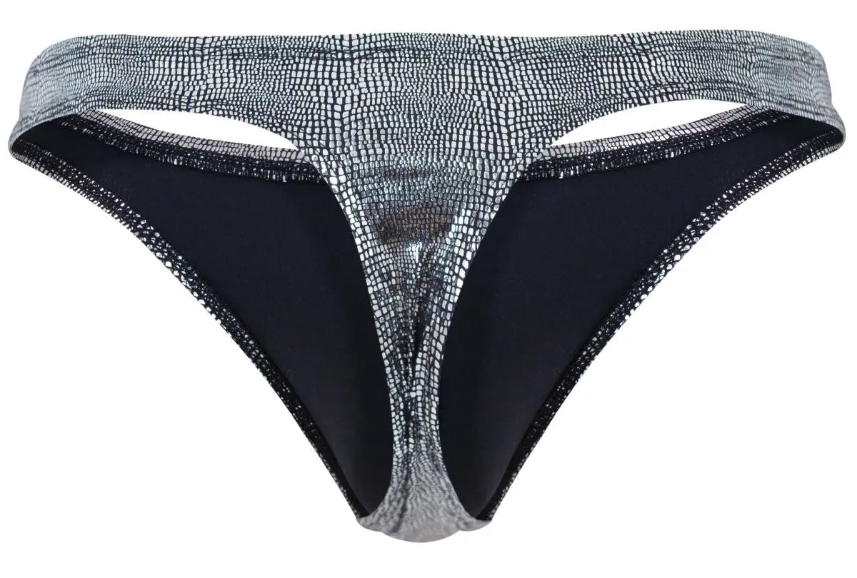 Clever Moda Men's Underwear 2072 Sparkles Thongs Color Black