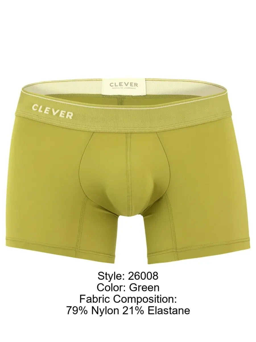 Clever Moda Men's Underwear 26008 Atenea Boxer Briefs Color Green