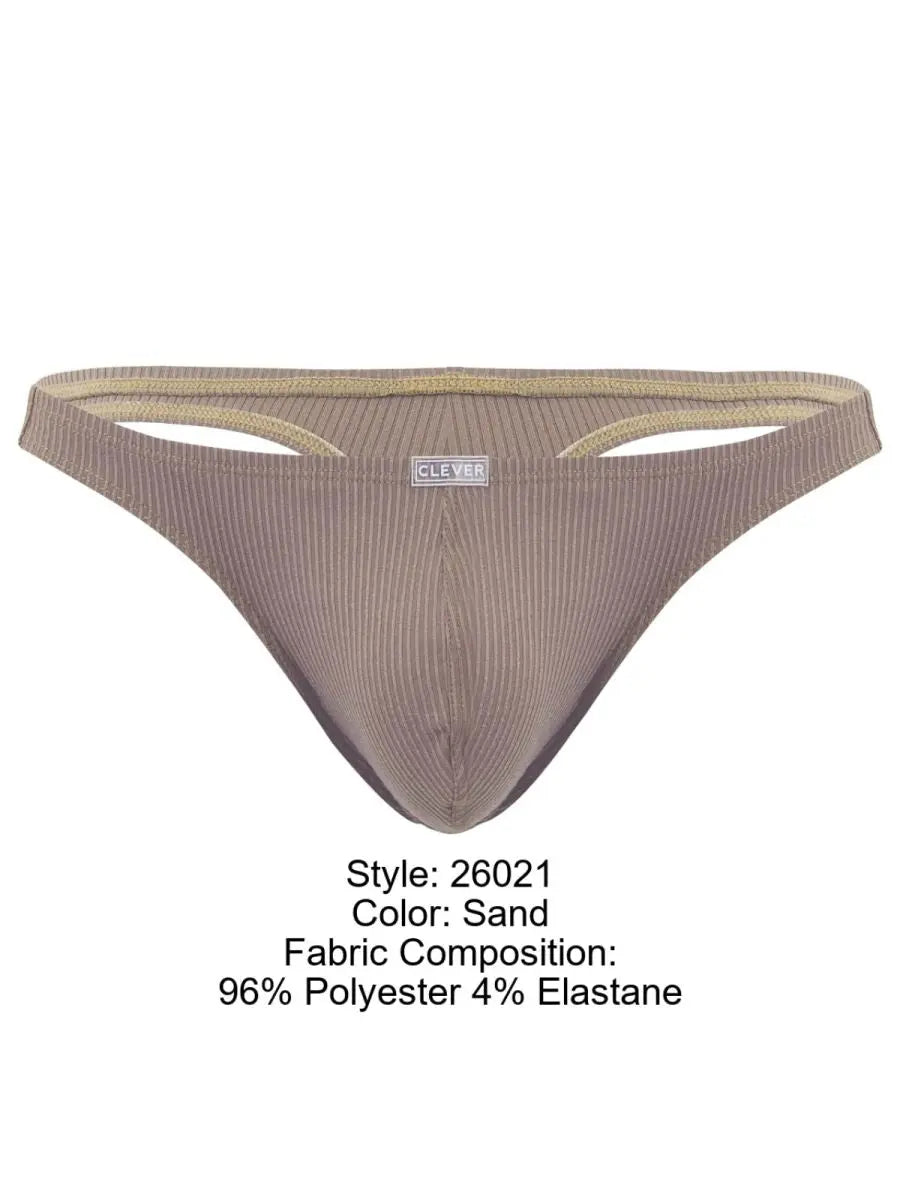 Clever Moda Men's Underwear 26021 Apolo Thongs Color Sand