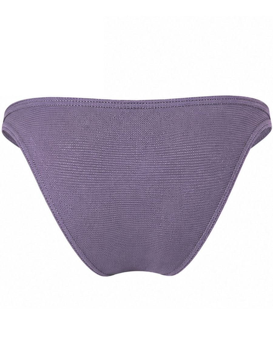 Lilac textured briefs viewed from the back.
