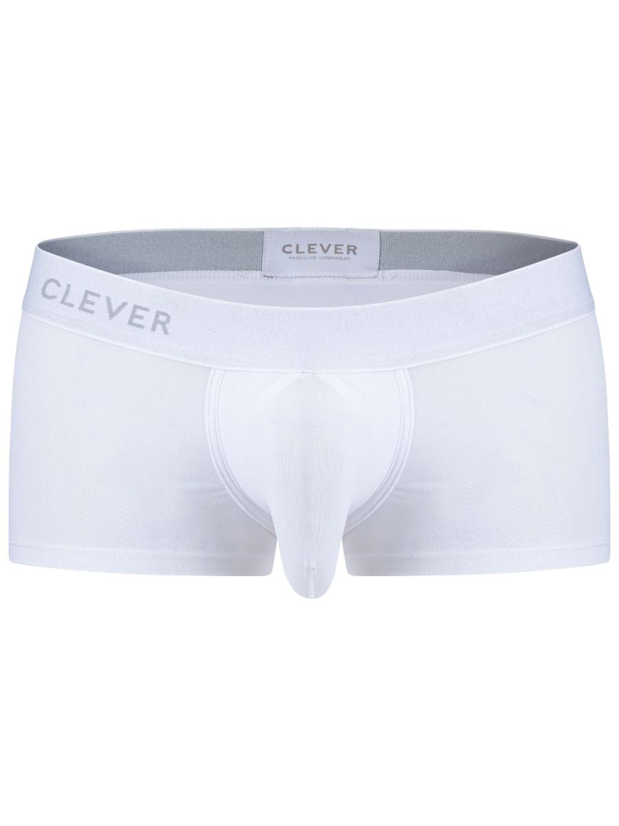 Clever 26207 Men's Underwear Mompox Trunks Sleek Ergonomic Fit Color White