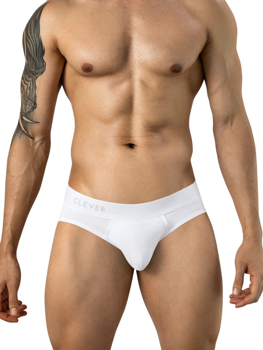 Clever 26209 Men's Underwear Salento Briefs for Everyday Comfort and Support Color White