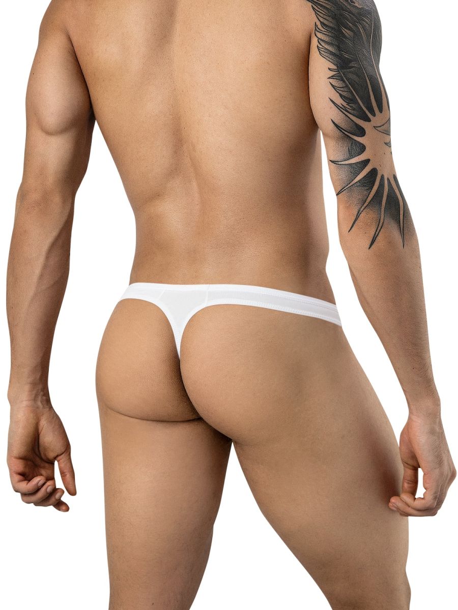 Clever 26211 Men's Underwear Murillo Thongs Sleek Minimalist Fit Color White