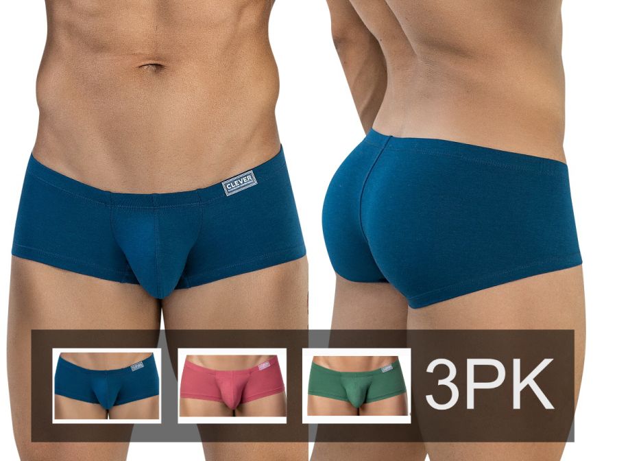 Clever 26225 Men's Underwear 3PK Australian Latin Trunks Color Multi-colored