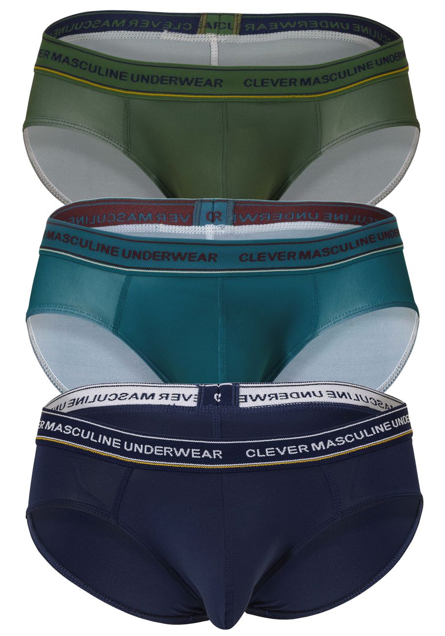Clever 519969 3PK Australian Latin Slips Farbe Blau-Petrol-Grün