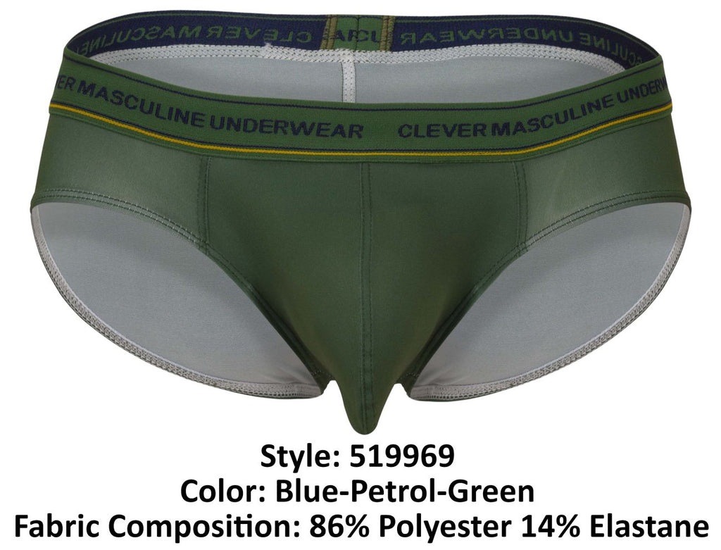 Clever 519969 3PK Australian Latin Slips Farbe Blau-Petrol-Grün