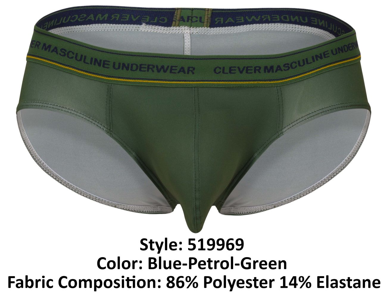 Clever 519969 3PK Australian Latin Slips Farbe Blau-Petrol-Grün