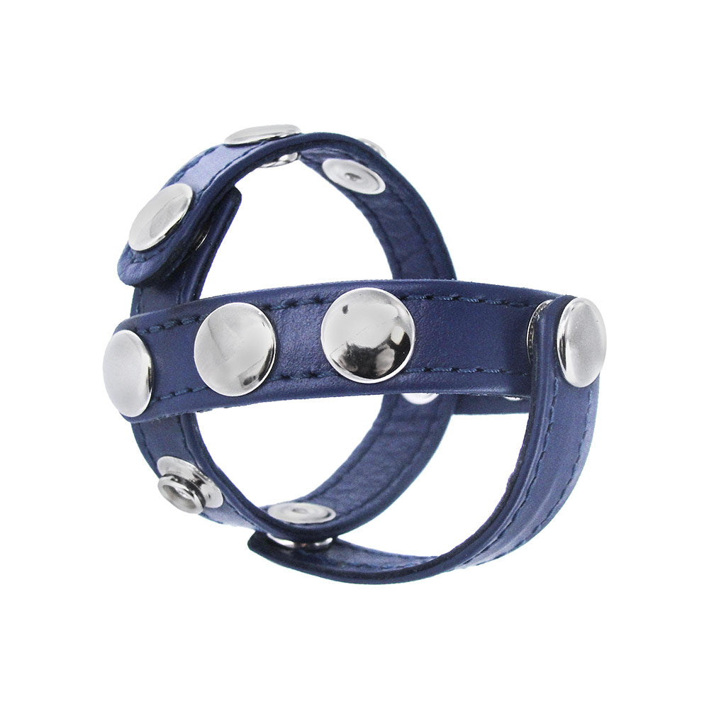 Cobalt Blue Leather Cock and Ball Harness - DealByEthan.gay loves Strict Leather