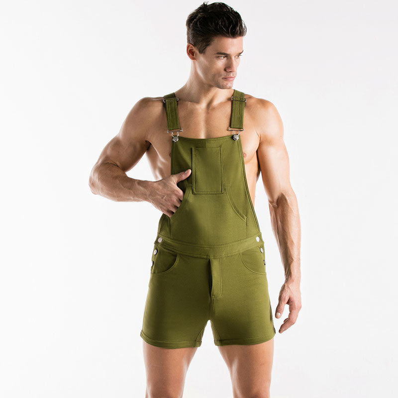 Code 22 Stretch Overall Jumpsuit Khaki 9706 Size L - DealByEthan.gay loves Code 22
