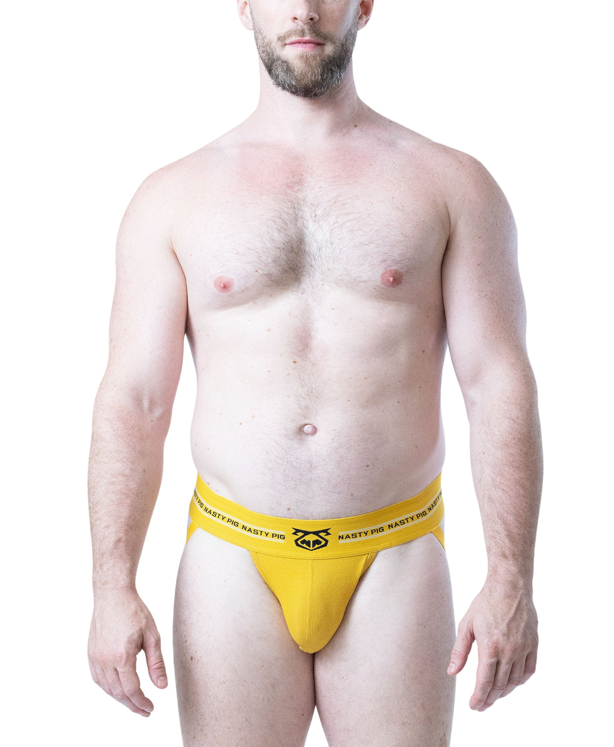 Nasty Pig Men's Core Jockstrap 3.0 - Cadmium Yellow/Black/White