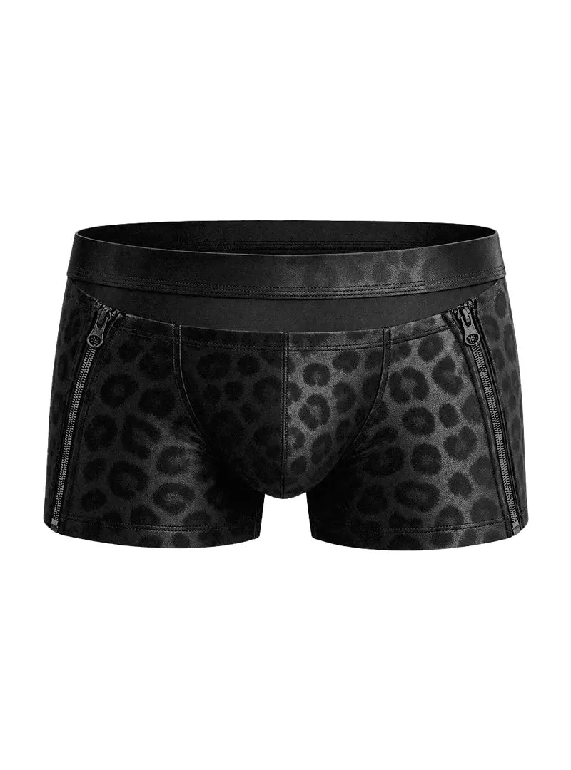 Undergear Men's Cutout Zip Trunk BK-788