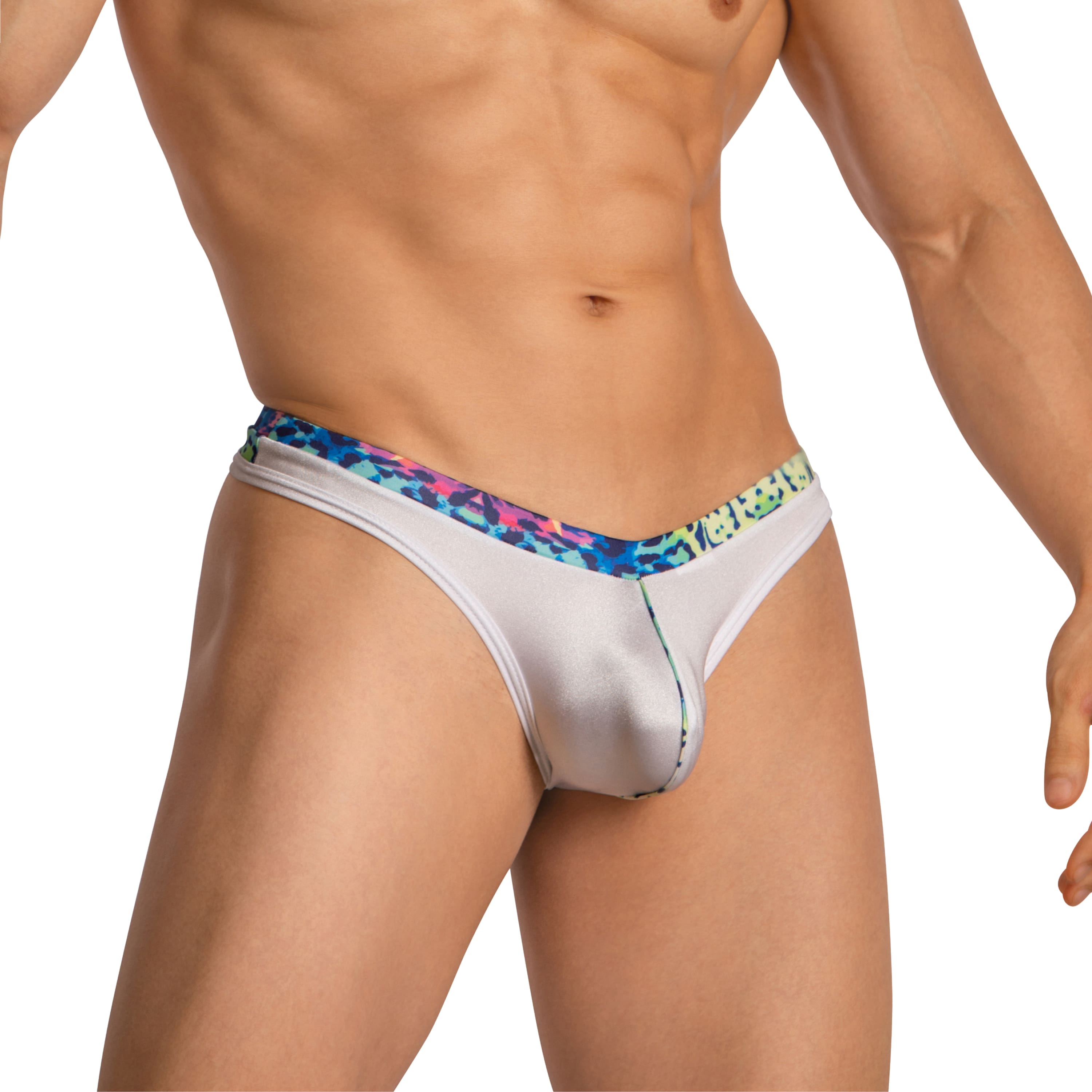 Tangas Daniel Alexander para hombre con estampado de leopardo DAL053