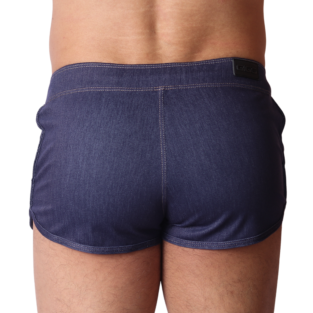 Denim Blue Hot Shorts back view by Gigo Underwear
