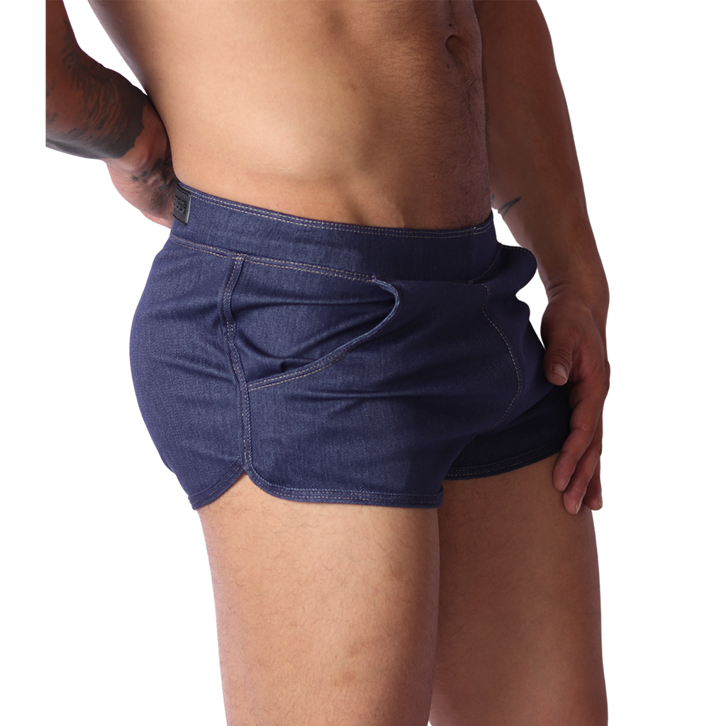 Denim Blue Hot Shorts front view by Gigo Underwear