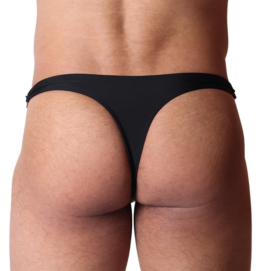 Dinamic Black Swim G String back view by Gigo Underwear