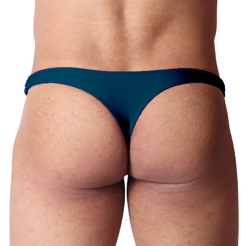 Dinamic Green Swim G String back view by Gigo Underwear