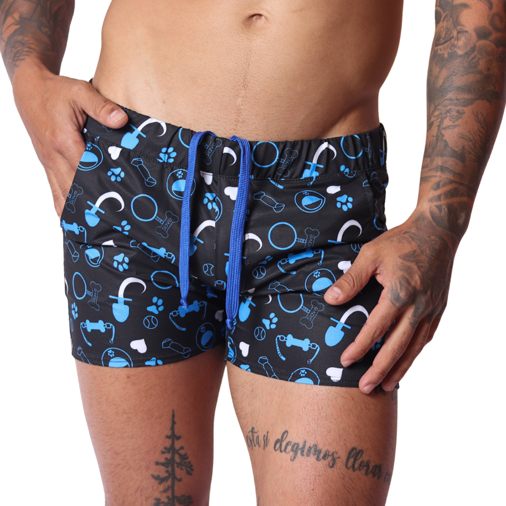 Dog Blue Shorts by Gigo Underwear