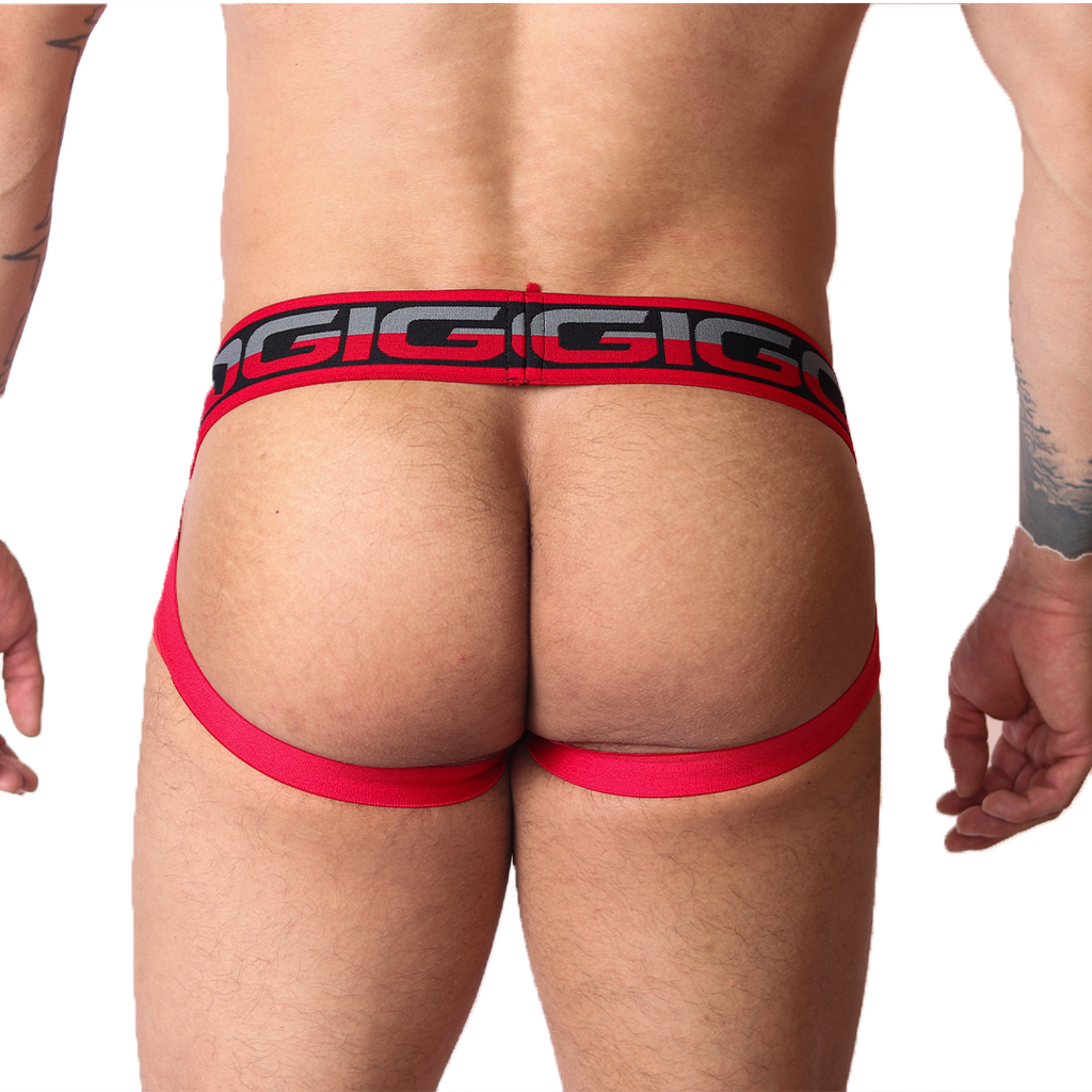 Dog Red Jockstrap back view by Gigo Underwear