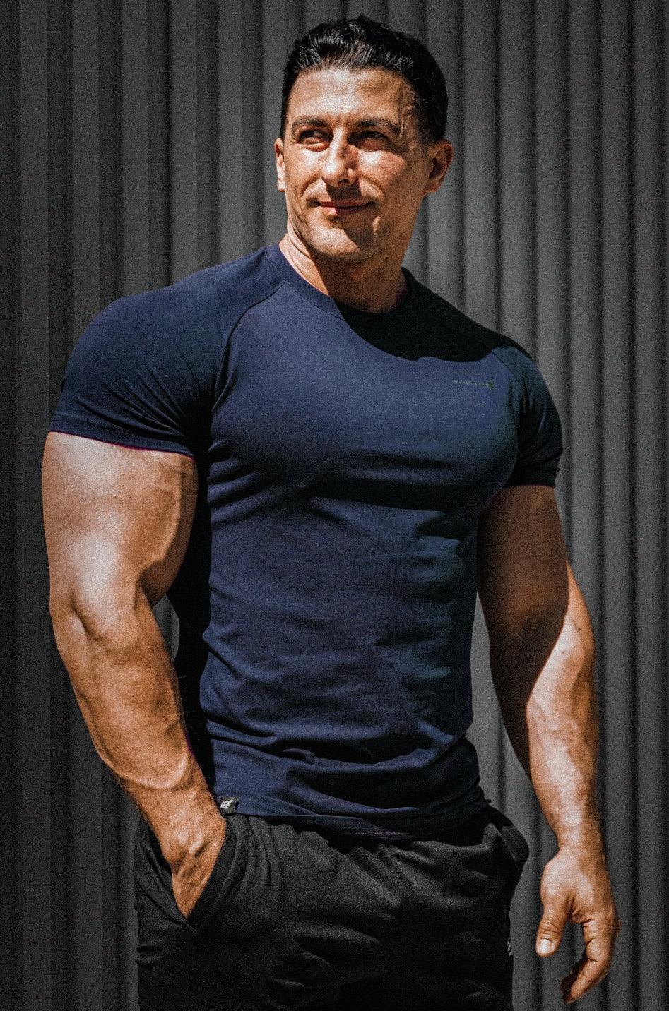 Jed North Titan 2.0 Muscle-Fit T-Shirt - Navy