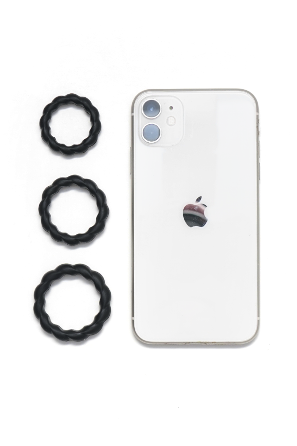 Silicone Cock Ring with Rounded Edge - 3 Pack