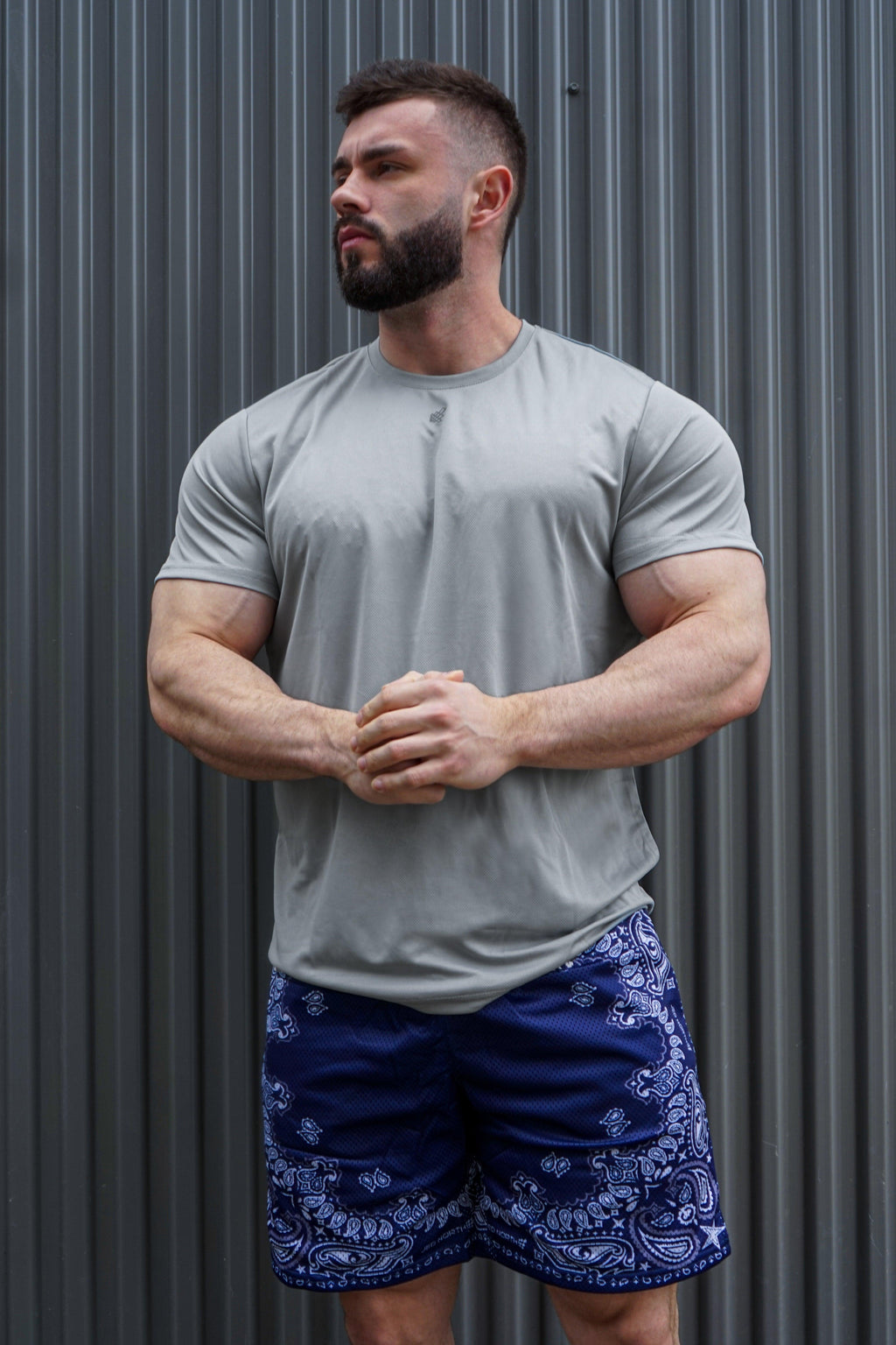 Jed North Men's Tactical Fast-Dry Training T-Shirt - Polar Silver