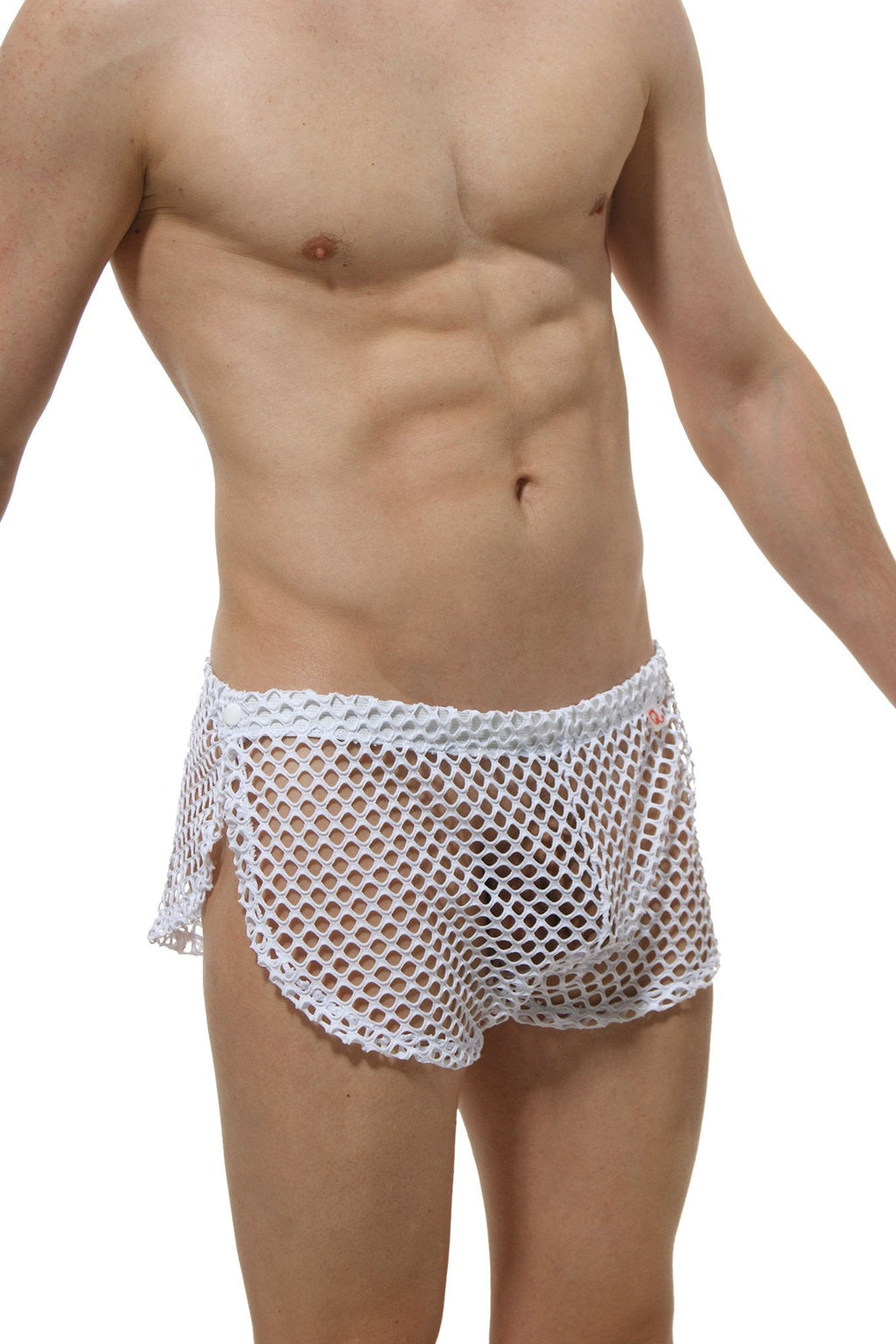 PetitQ Men's Short Snap PetitQ Fishnet White