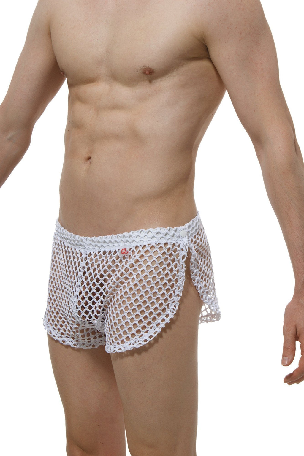 PetitQ Men's Short Snap PetitQ Fishnet White
