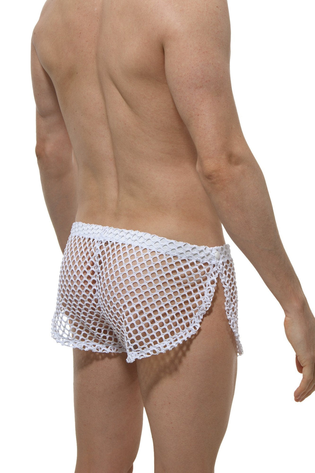 PetitQ Men's Short Snap PetitQ Fishnet White