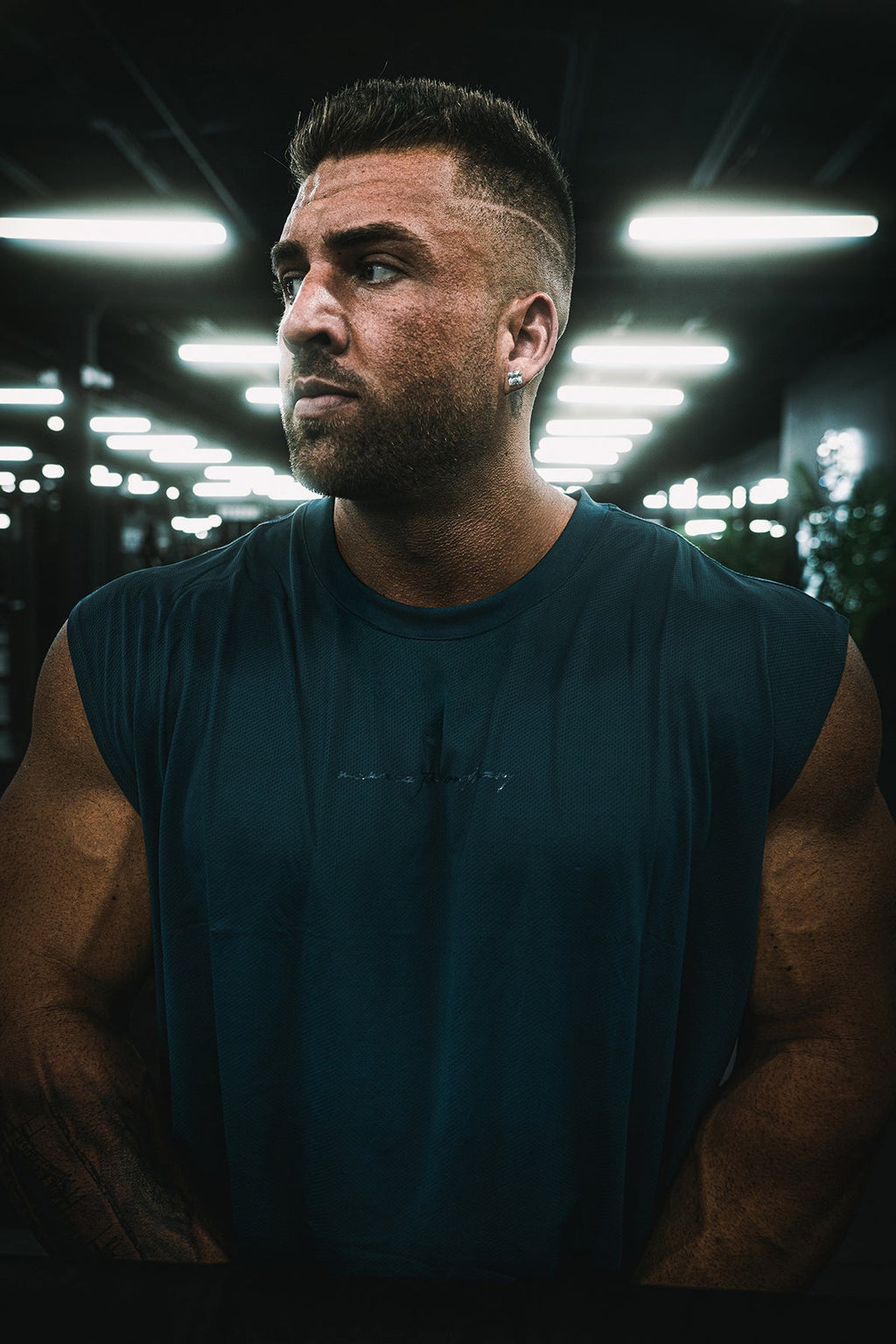 Jed North Men's JN Active Muscle Tee - Navy Blue
