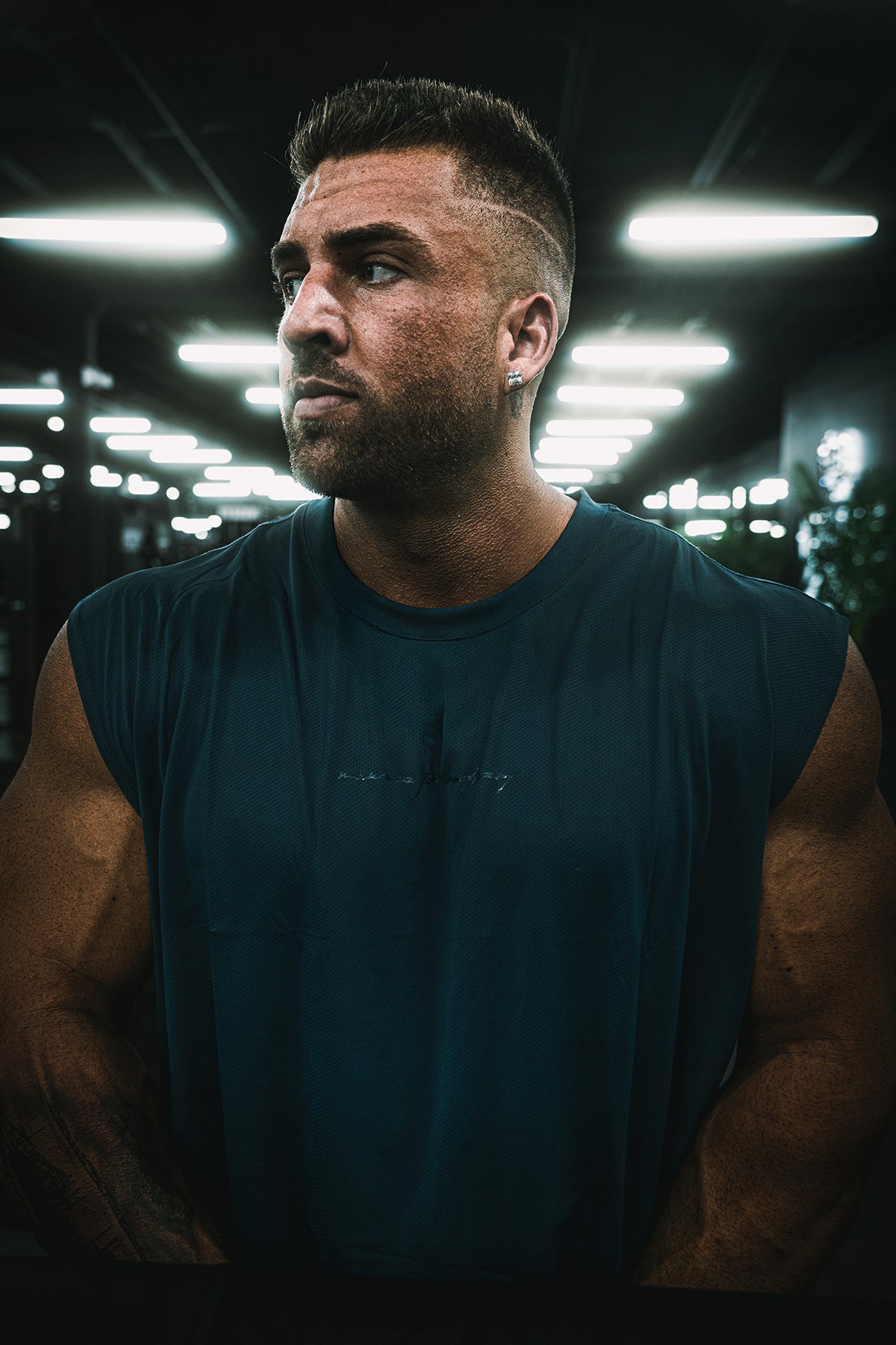 Jed North Men's JN Active Muscle Tee - Navy Blue