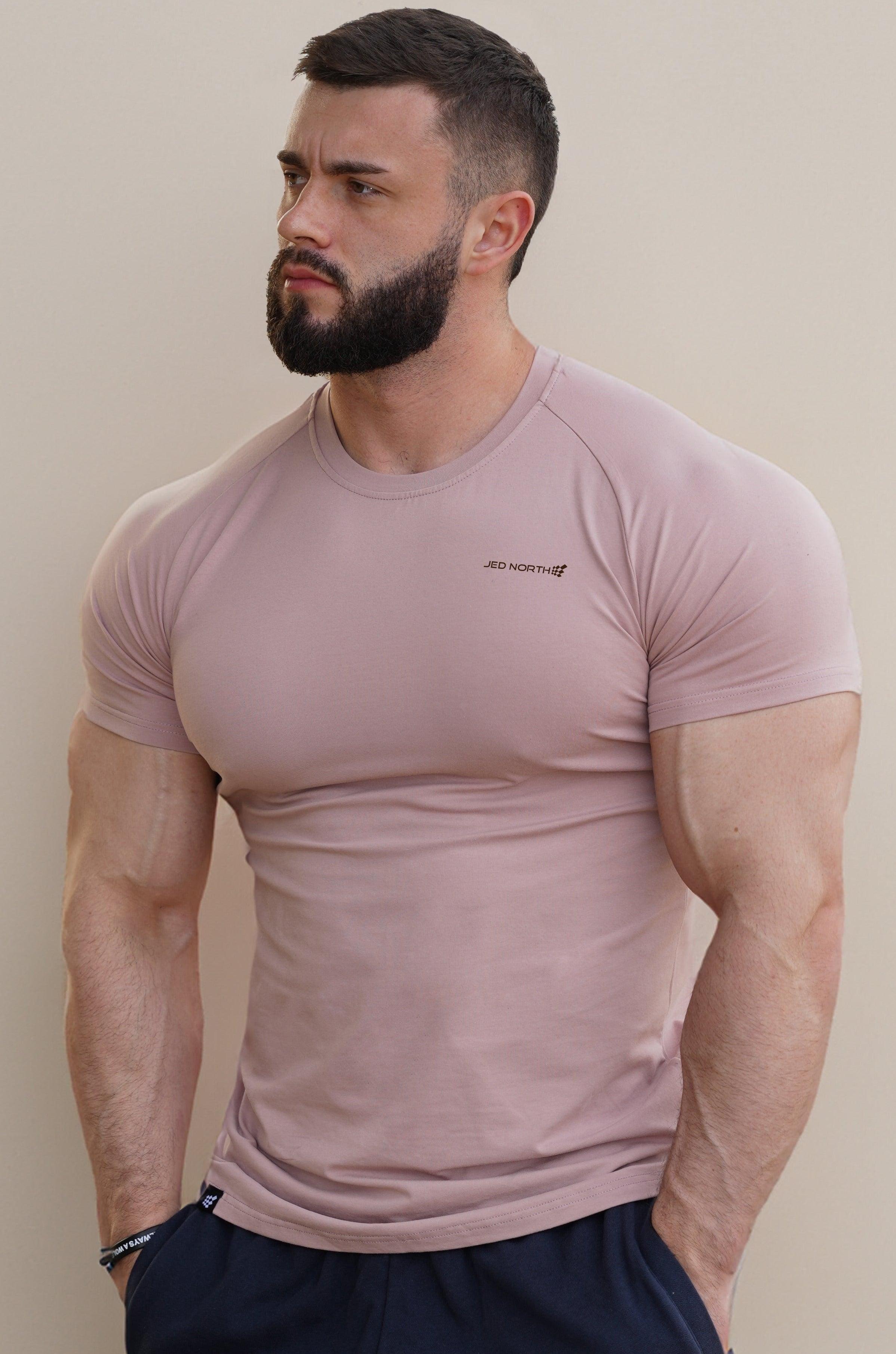 Jed North Titan 2.0 Muscle-Fit T-Shirt - Lachs