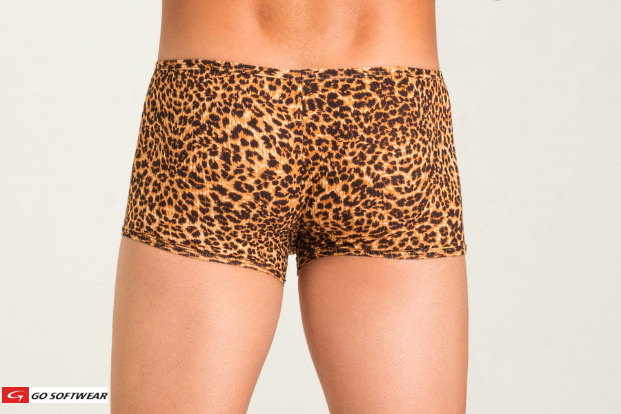 Go Softwear 3413 Men's Prowl Cheetah Mini Boxer - Cheetah Print