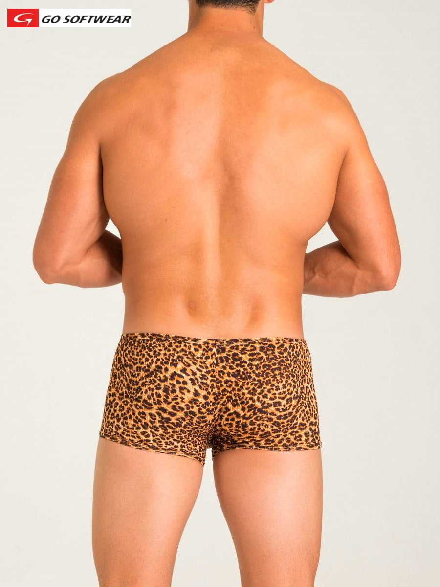 Go Softwear 3413 Men's Prowl Cheetah Mini Boxer - Cheetah Print
