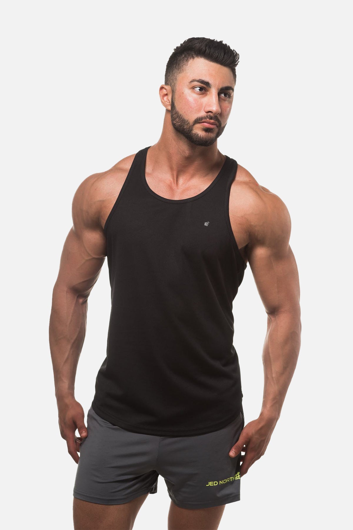 Jed North Fast-Dry Bodybuilding Workout Stringer - Schwarz