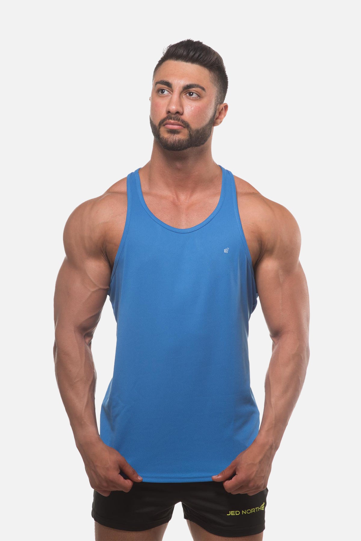 Jed North Fast-Dry Bodybuilding Workout Stringer - Blue