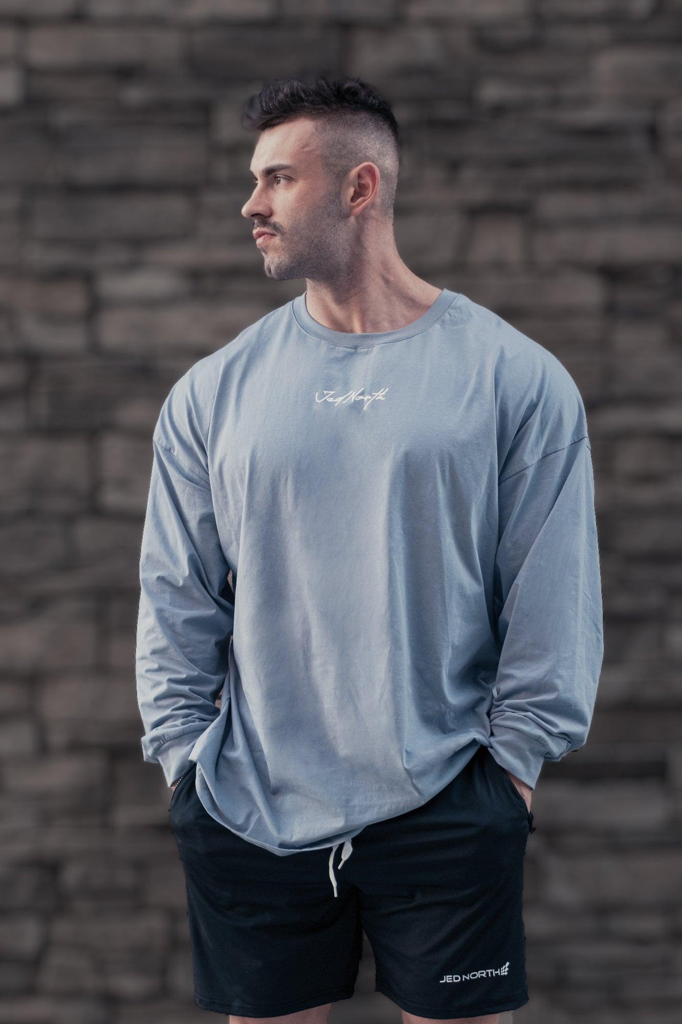 Jed North Energy Oversized Long Sleeve T-Shirt 2.0 - Arctic Blue