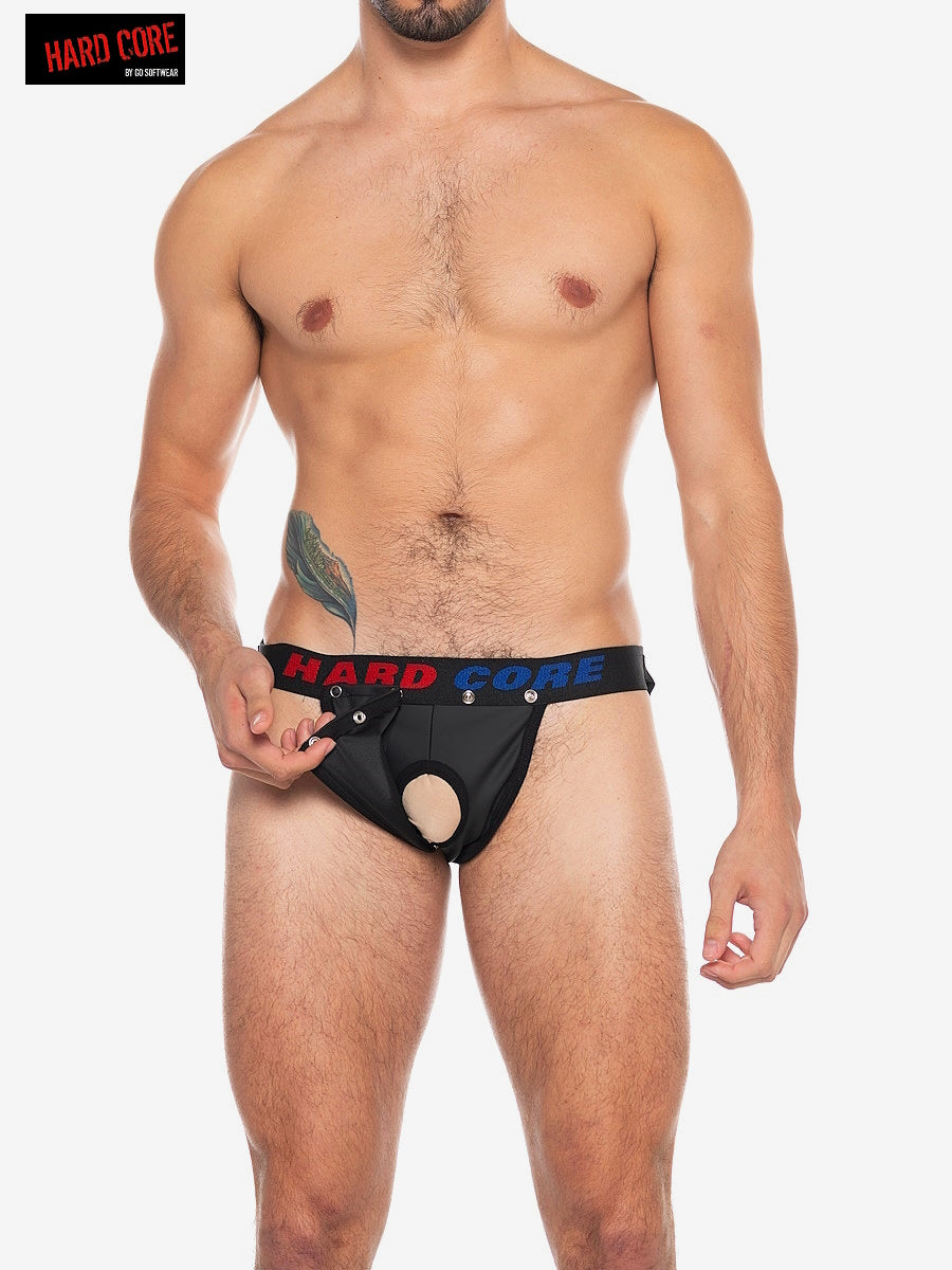 X Kunstleder Jockstrap mit Cod Piece