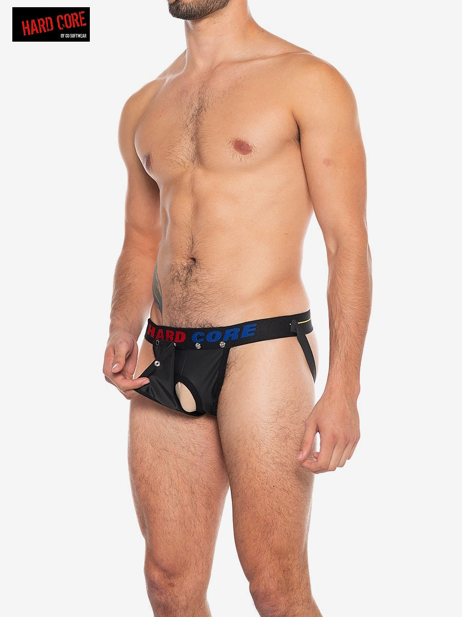 X Kunstleder Jockstrap mit Cod Piece