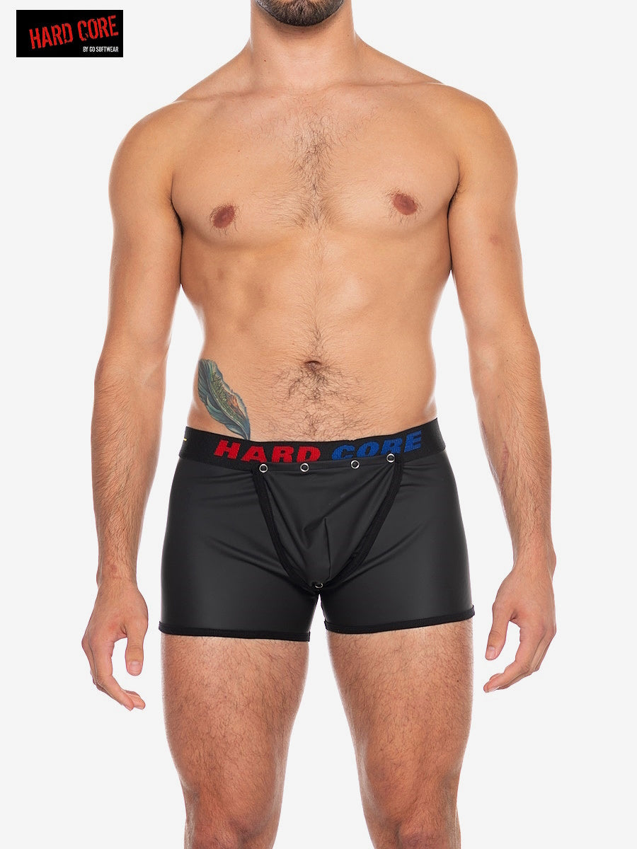 X Pleather Boxer Brief w/ Cod Piece