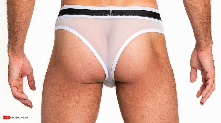 Sheer Mesh Scoop Thong