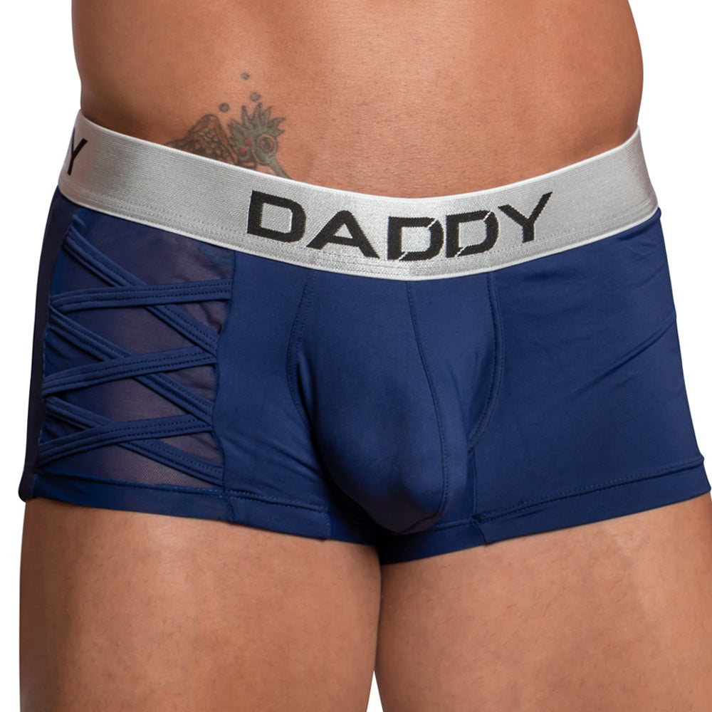 Daddy DDG010 Criss-Cross-Boxershorts aus seitlichem Netzstoff