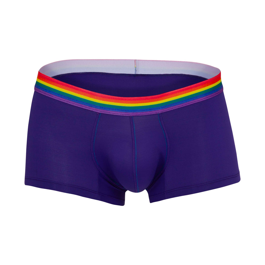 Purple daddy ddg011 men’s briefs with a rainbow-striped elastic waistband providing comfortable support