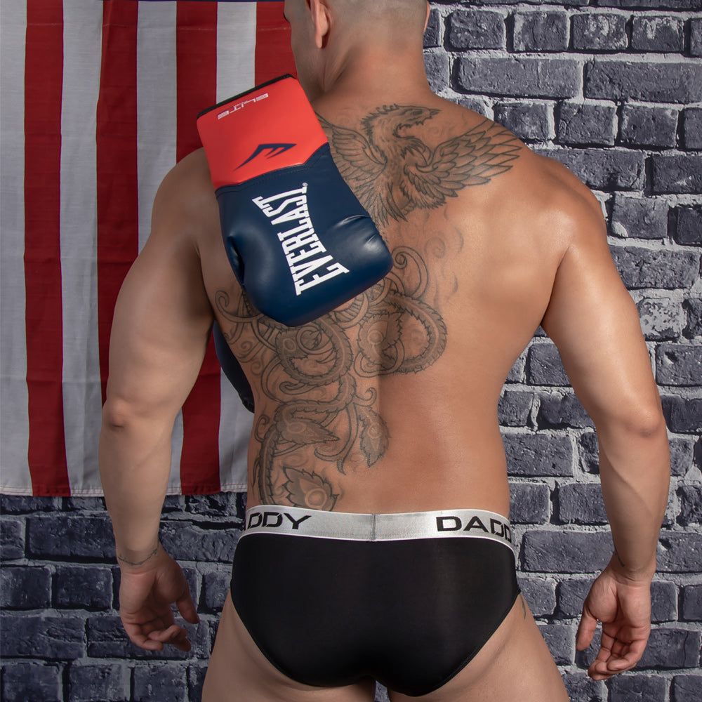 Daddy DDJ025 Transparenter Beutel-Slip mit überkreuzten Riemen