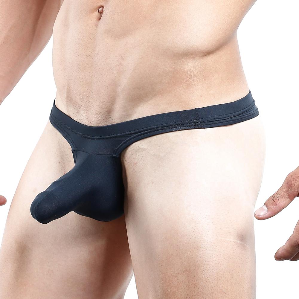 Daddy DDK009 thong black stretchy fabric with form-fitting design and supportive pouch for comfort and style