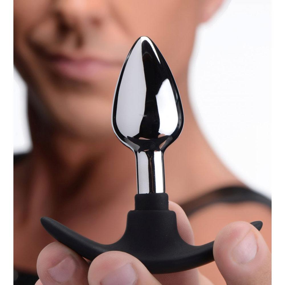 Tapón anal de metal y silicona Dark Invader