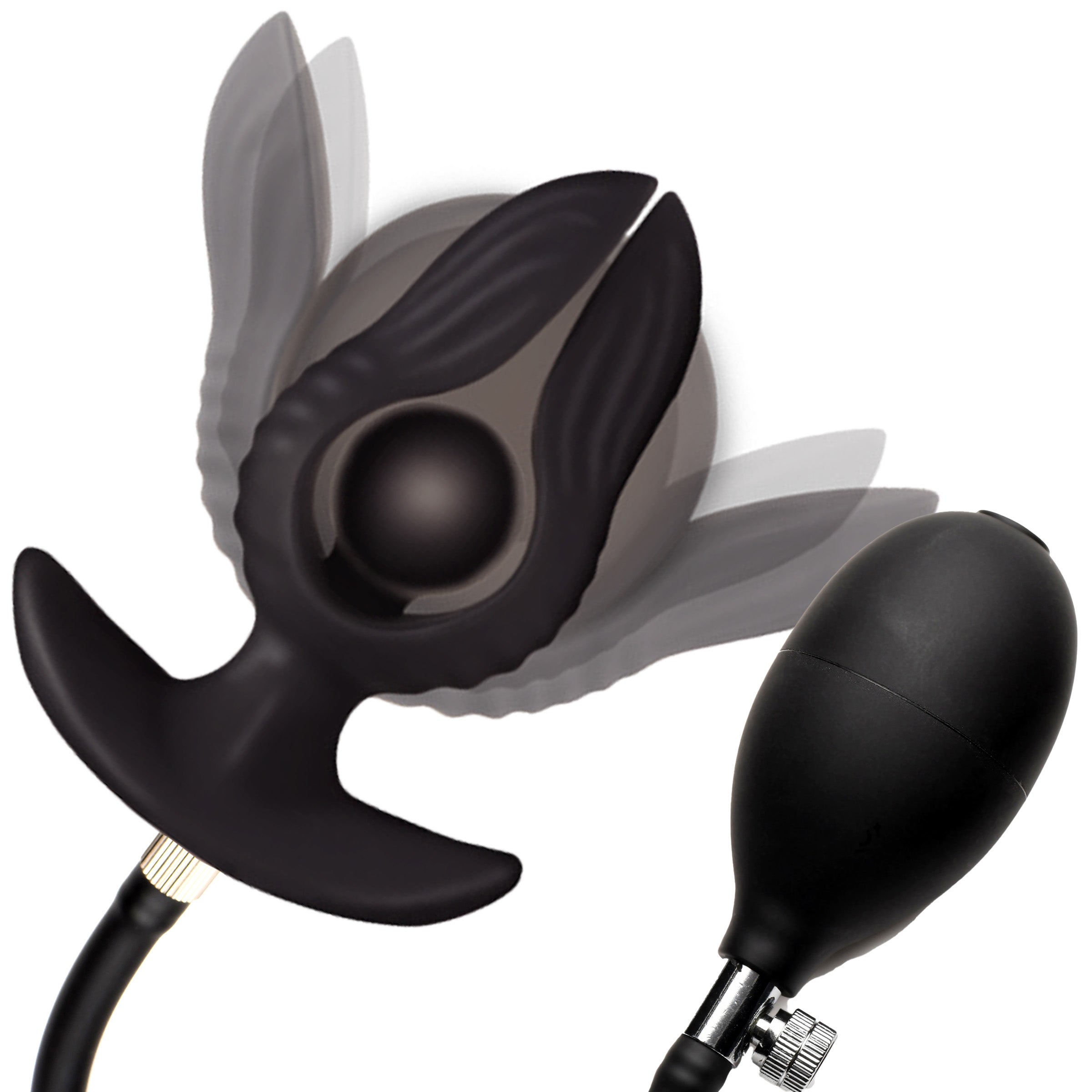 Tapón anal vibrador inflable Dark Pearl