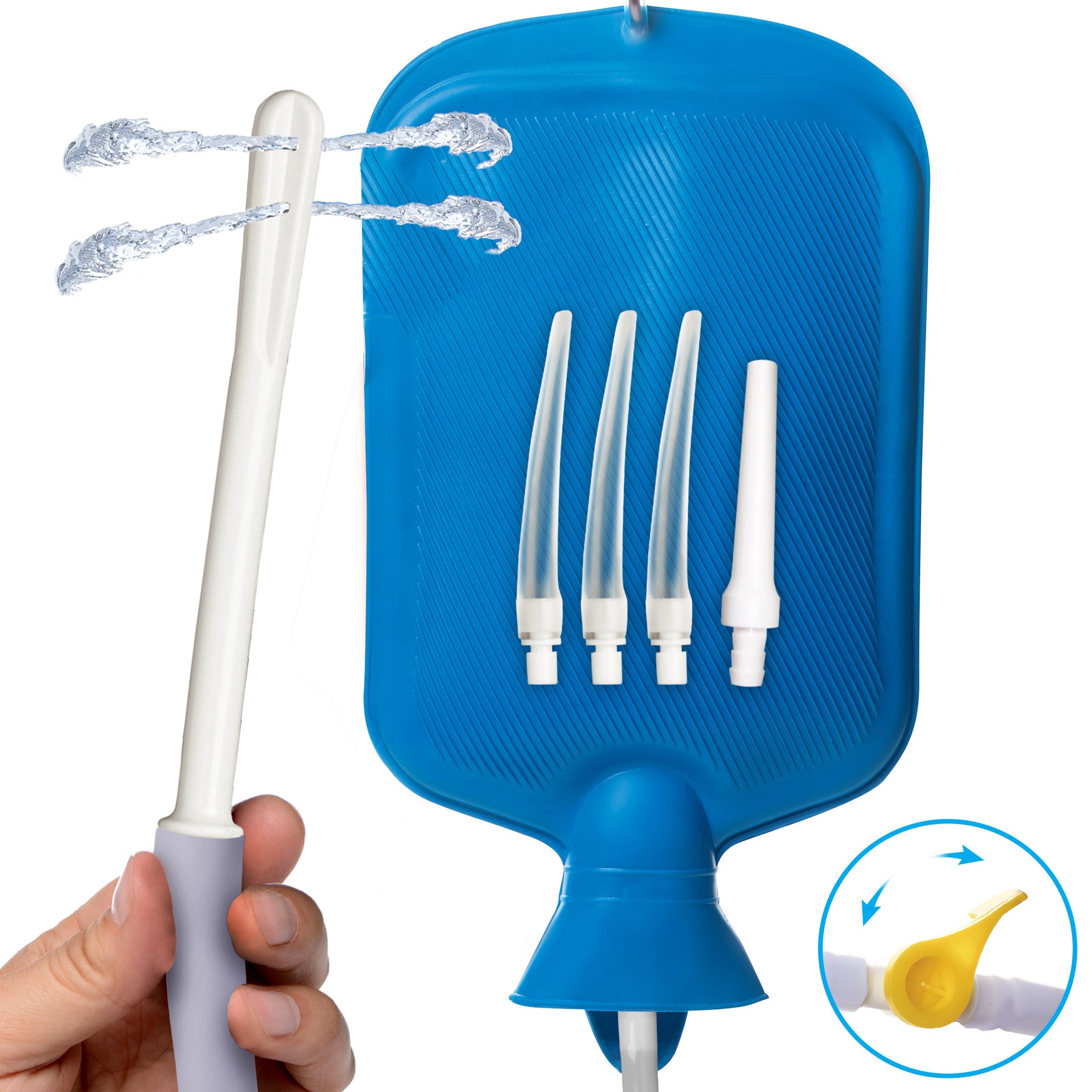 Kit de enema de ducha de lujo con 5 puntas