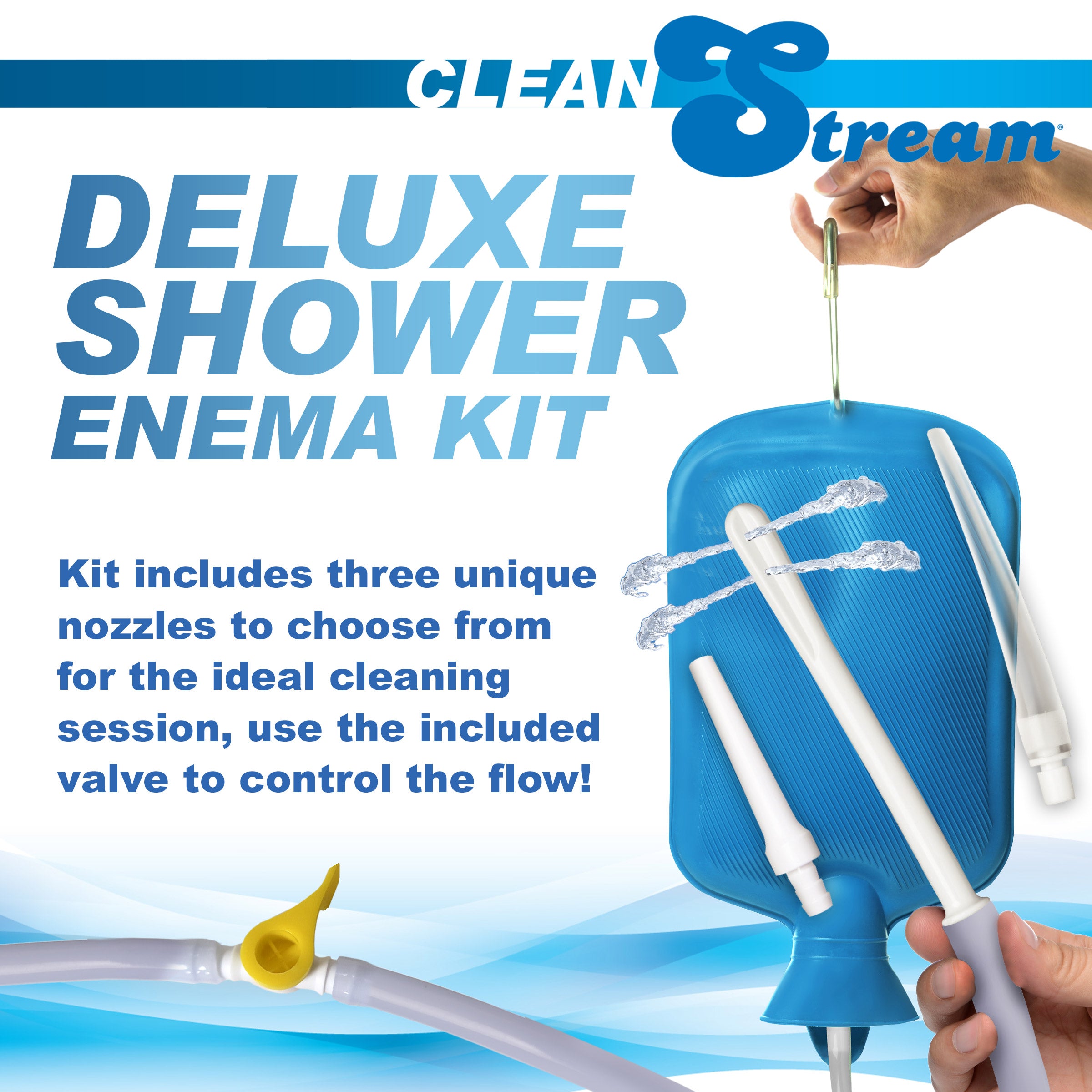 Kit de enema de ducha de lujo con 5 puntas